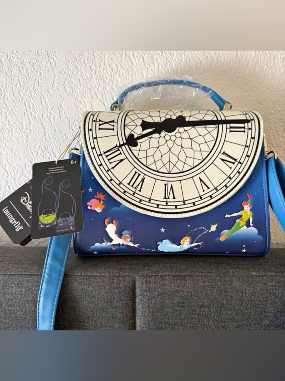 Loungefly x Disney Peter Pan Glow-Clock Satchel